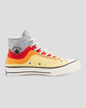 Converse Chuck 70 Nor'Easter Felted Layered Scarpe Alte Grigie Rosse Gialle | CV-941OGZ